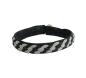 Preview: Rentierlederarmband mit Hornknopf, schwarz