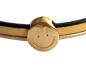 Preview: Lederarmband mit vergoldetem Smiley, gold