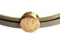 Preview: Lederarmband mit vergoldetem Smiley, mint