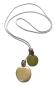 Preview: Perlon-Metall-Kette mit Kunstharzplatten, khaki - gold/olive