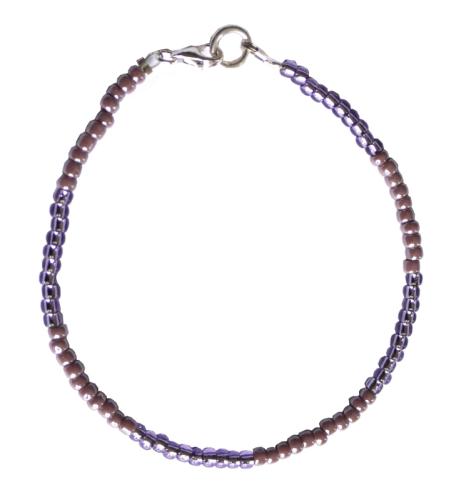 Glasperlchen-Armband, pastell lila