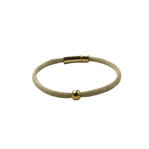 vergoldetes Viskose-Perlon-Armband, sand