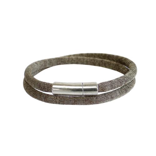 Viskose-Perlon-Armband, beige