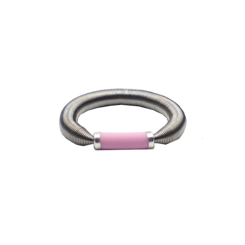 Edelstahlring mit Kautschukröhrchen, rose