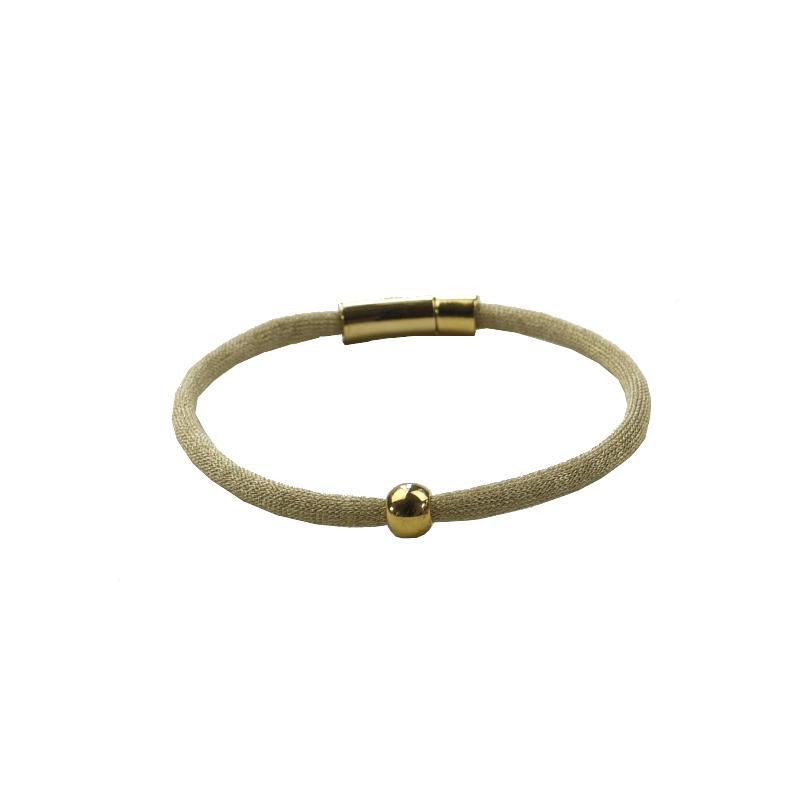 vergoldetes Viskose-Perlon-Armband, sand