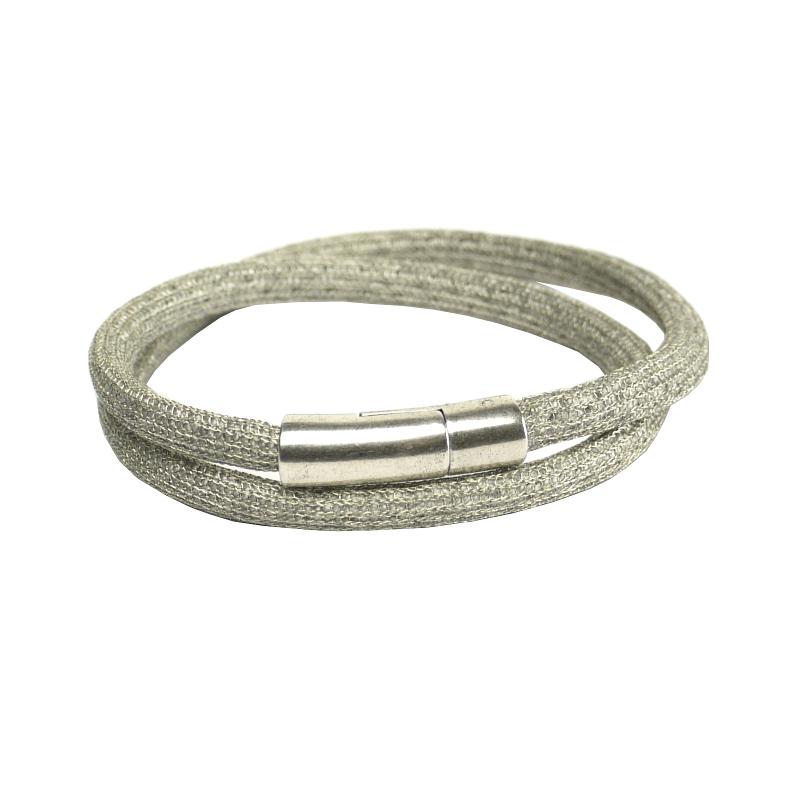 Viskose-Perlon-Armband, khaki