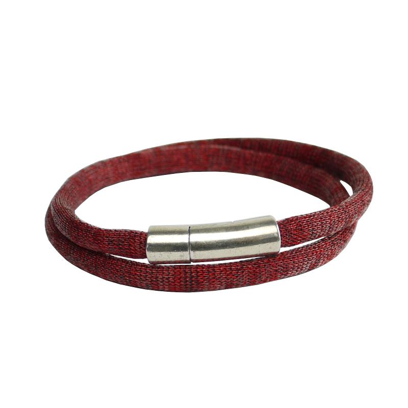 Viskose-Perlon-Armband, rot